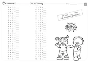 Vorschau - Arbeitsblätter - Rechentraining - Plusrechnungen im Zahlenraum 10 - Automatisieren - Seite 3