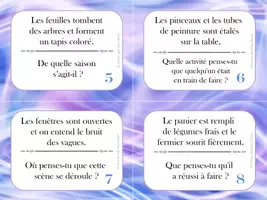 Aperçu - Cartes d'exercices - L'inférence en lecture - 20 cartes à tâches / FRENCH Making Inferences - Page 2