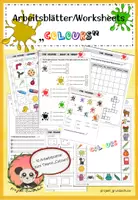 Vorschau - Arbeitsblätter - Englisch - Colours - Colors - Arbeitsblätter - Worksheets - Deckblatt