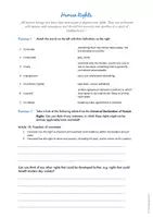 Vorschau - Arbeitsblätter - Human Rights - Worksheet - Seite 1