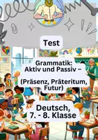 Vorschau - Test - Verben Grammatik: Aktiv und Passiv | Test - Deckblatt