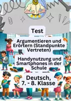 Vorschau - Test - Argumentieren und Erörtern: Handynutzung | Test - Deckblatt