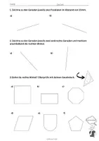 Vorschau - Arbeitsblätter - Mathematik Geometrie| senkrechte Geraden , Parallelen, rechter Winkel,Formen _Klasse 4 📐🧮 - Seite 1