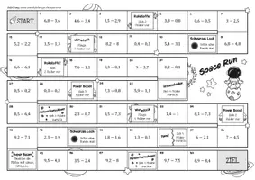 Vorschau - Arbeitsblätter - Dezimalzahlen subtrahieren - Spiel (Spacerun) - Seite 3