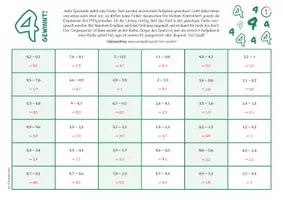 Vorschau - Spiele - Dezimalzahlen subtrahieren - Spiel - Seite 2