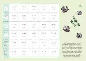 Vista previa - Hojas de trabajo - Sustracciones de números decimales - Juego de matemáticas - página 2