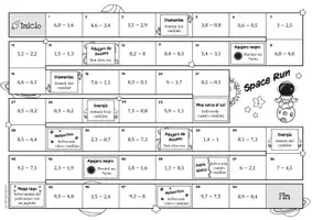 Vista previa - Hojas de trabajo - Resta de decimales - Juego (Spacerun) - página 3