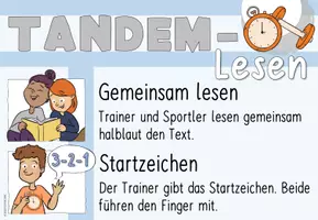 Vorschau - Poster - Lesetandem - Poster und Ablauf zum Tandemlesen | Tafelmaterial - Seite 3
