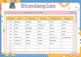 Vorschau - Stundenentwürfe - Digital Stundenplan - PRAKTISCH für SchülerInnen-einfach ausfüllen! - Seite 2