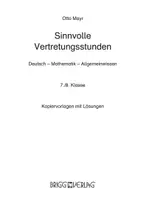 Vorschau - Arbeitsblätter - Sinnvolle Vertretungsstunden 7./8. Klasse - Seite 1