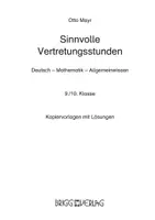 Vorschau - Arbeitsblätter - Sinnvolle Vertretungsstunden 9./10. Klasse - Seite 1