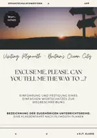 Vorschau - Arbeitsblätter - Wegbeschreibungen - Excuse me, please. Can you tell me the way to …? - Deckblatt