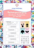 Vorschau - Arbeitsblätter - Rechenspaziergang Frühling Schriftliche Multiplikation - Deckblatt