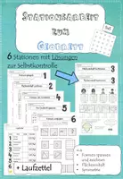 Vorschau - Arbeitsblätter - Stationsarbeit zum Geobrett mit Laufzettel - Deckblatt