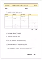 Vorschau - Arbeitsblätter - Klassenarbeit Wortarten + Lösung - Seite 1