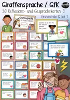 Vorschau - Aufgabenkarten - Giraffensprache / Kommunikation - 30 Reflexions- und Gesprächskarten GfK - Deckblatt