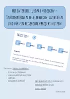 Vorschau - Unterrichtsreihen - Reiseroutenprojekt - Informationen recherchieren, auswerten und nutzen - Deckblatt