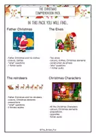 Aperçu - Feuilles d'exercices - Personnages de Noël - Kit de compréhension - The British Fox - Page 2