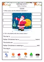 Aperçu - Feuilles d'exercices - Personnages de Noël - Kit de compréhension - The British Fox - Page 3