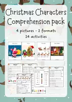 Aperçu - Feuilles d'exercices - Personnages de Noël - Kit de compréhension - The British Fox - Page de couverture