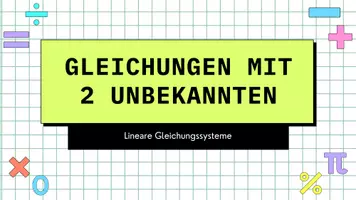 Vorschau - Präsentationen/Tafelbilder - Lineare Gleichungssysteme zeichnerische & rechnerische Lösung - Seite 1