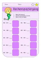 Vorschau - Arbeitsblätter - Rechenspaziergang Weihnachten ZR1000 Addition und Subtaktion - Seite 3