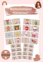 Vorschau - Spiele - Wortschatzspiel "Christmas"/ Weihnachten Englisch 3 + 4 - Deckblatt