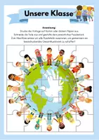 Vorschau - Mal- und Bastelvorlagen - Kreatives Klassenprojekt: Unser einzigartiges Klassenpuzzle - Seite 1