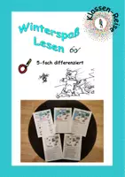 Vorschau - Arbeitsblätter - Winterspaß Lesen - Deckblatt