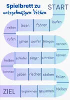 Vorschau - Arbeitsblätter - Spielbrett - unregelmäßige Verben - Seite 1