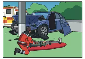 Vorschau - Bildkarten - Szenen / Wimmelbilder "Einsätze der Feuerwehr" Achtung, Notfall! DaZ - DaF - Deutsch - Sachunterricht - Seite 3