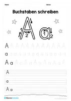 Vorschau - Arbeitsblätter - Buchstaben schreiben A-Z (Druckschrift) - Seite 1