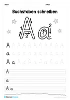 Vorschau - Arbeitsblätter - Buchstaben schreiben A-Z (Grundschrift) - Seite 1