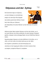 Vorschau - Arbeitsblätter - Griechische Sagen: Odysseus und der Zyklop (mit Fragen zum Text) - Seite 3