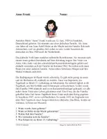 Vorschau - Text - Anne Frank Biografie (DaF/DaZ) - Deckblatt