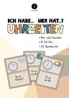 Vorschau - Spiele - Ich habe...Wer hat...? Die Uhr - Volle Stunden - Deckblatt