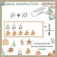 Vista previa - Refuerzo / NEE / Materiales de apoyo - NAVIDAD - ABN: Sumas Manipulativas. - Portada