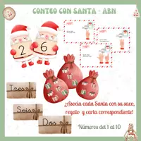Vista previa - Refuerzo / NEE / Materiales de apoyo - NAVIDAD - ABN: Conteo 1 al 10. - Portada