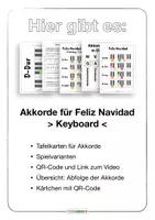 Vorschau - Merkblätter - Feliz Navidad für Keyboard • Tafelkarten Akkorde QR zum Video • Musizieren - Seite 1