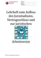 Vorschau - Stundenentwürfe - Lernheft zum Aufbau des Jurastudiums - Deckblatt