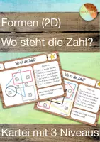 Vorschau - Aufgabenkarten - Formen - Wo steht die Zahl - Deckblatt