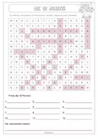 Vorschau - Arbeitsblätter - Suchsel Buchstabengitter MONATE - Deckblatt