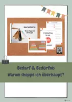 Vorschau - Arbeitsblätter - Bedarf& Bedürfnis - Warum shoppe ich? - Deckblatt