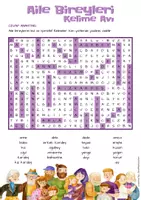 Vorschau - Spiele - Aile Bireyleri, Kelime Avı (Familienmitglieder auf Türkisch) - Seite 1