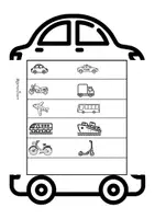 anteprima - Materiale per pittura e bricolage - Flipbook per imparare i mezzi di trasporto in inglese - Pagina 3