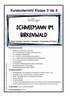 Vorschau - Unterrichtsreihen - Collage - Schneemann im Birkenwald - Kunst im Winter Klasse 3 bis 6 - Seite 3