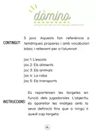 Vista previa - Juegos / Gamificación - DÒMINO COMPRENSIÓ LECTORA - página 1