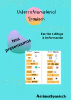 Vorschau - Arbeitsblätter - Nos presentamos el primer día de clase - Deckblatt