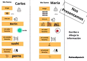 Vorschau - Arbeitsblätter - Nos presentamos el primer día de clase - Seite 1