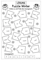 Vorschau - Arbeitsblätter - Wortschatz Winter Kompositapuzzle DaZ DaF A1 A2 - Seite 3